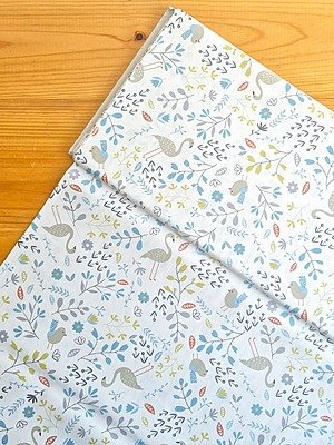 Tela Sarga Flamencos Celeste