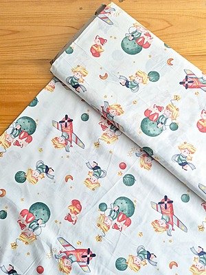 Tela Sarga Principito Fondo Blanco