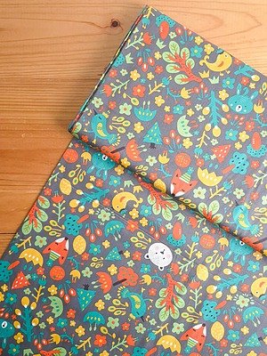 Tela Sarga Osos y Flores del Bosque