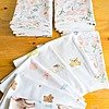 Pack de telas interlock estampadas, telas de algodón con estampados de ositos, ciervos y animales para confección y manualidades en Chile
