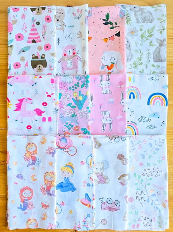 Cortes de Tela sarga (crea) de algodón 100% para confección y proyectos creativos.