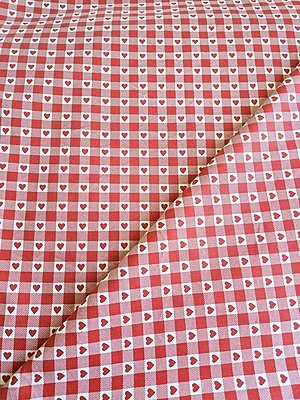 Tela Sarga Cuadrillé Corazones