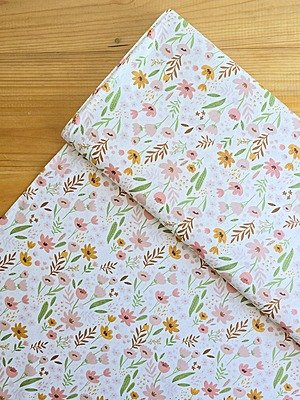 Tela Sarga Flores Variadas