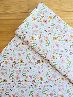 Tela Sarga Flores Variadas