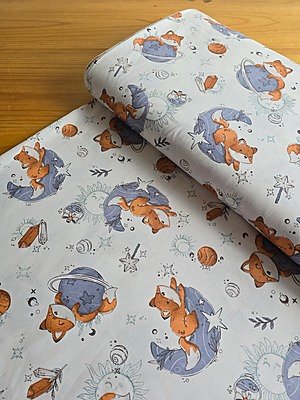 Tela Sarga Zorros y Estrellas