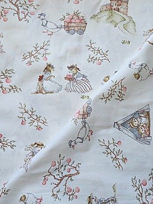 Tela Sarga Granja Vintage Tono Rosa