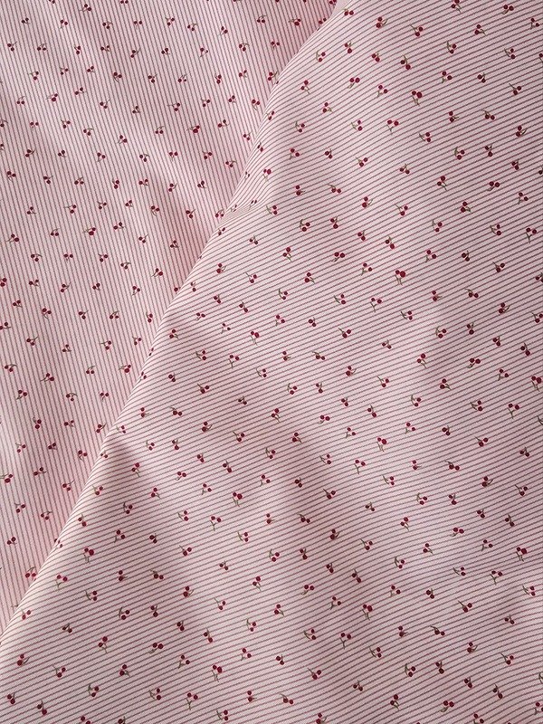 Tela Sarga Cerezas Mini