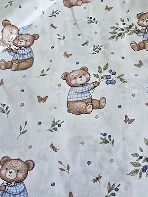 Tela Sarga Ositos y Arándanos