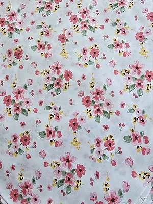 Tela Sarga Floral Pastel