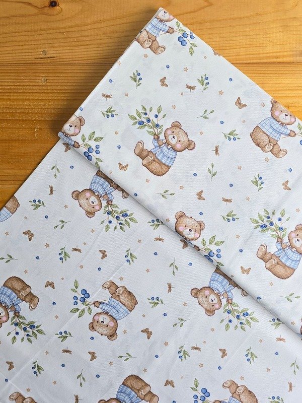 Tela Sarga Ositos y Arándanos