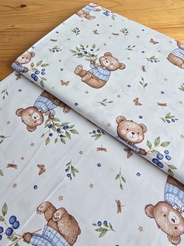 Tela Sarga Ositos y Arándanos