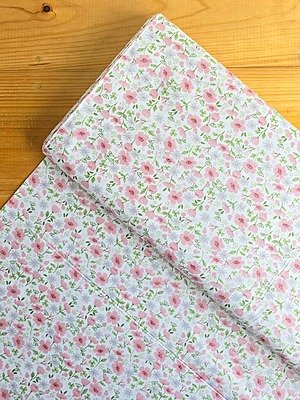 Tela Sarga Floral Rosa