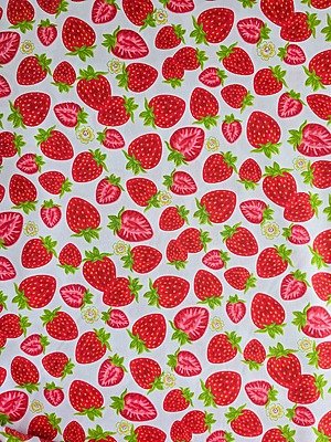 Tela Sarga Frutillas Clásicas