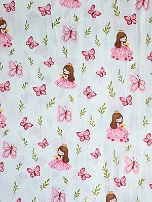 Tela Sarga Princesas y Mariposas