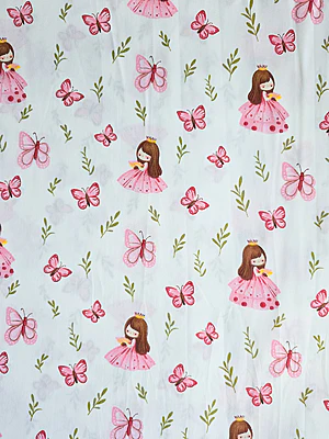Tela Sarga Princesas y Mariposas