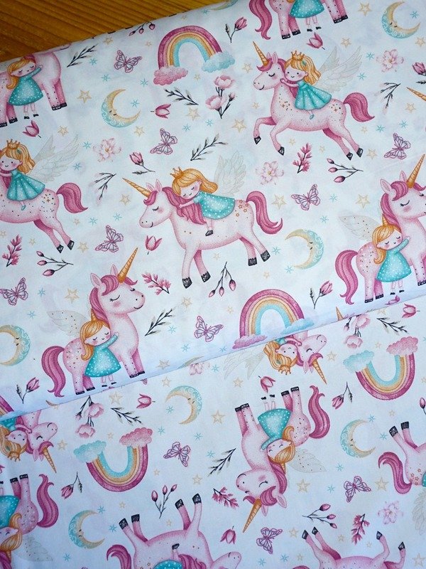 Tela Sarga Princesas y Unicornios