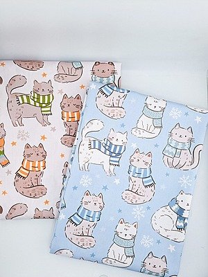 Tela Sarga Gatitos Invernales