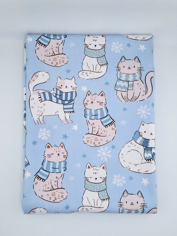 Tela Sarga Gatitos Invernales