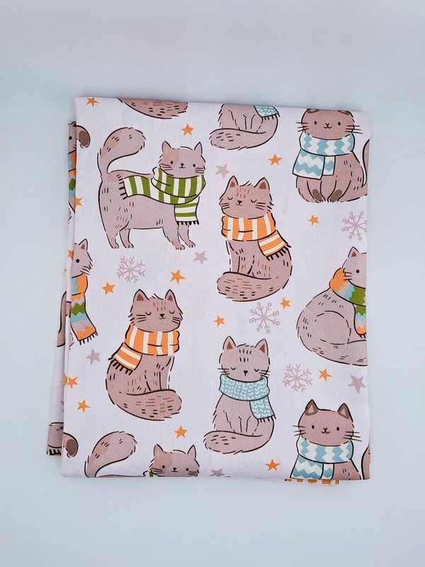 Tela Sarga Gatitos Invernales