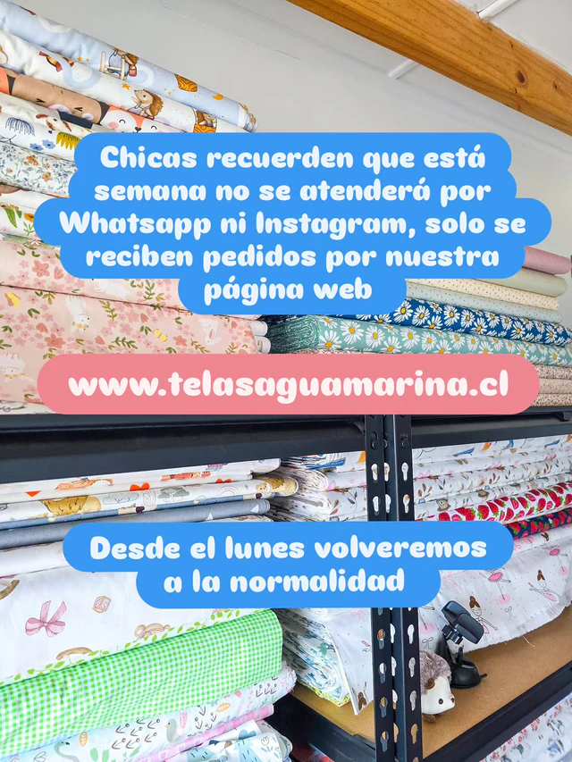 * Hay una persona que está recibiendo los pedidos solo de WhatsApp, ella se encargará de despacharlos.